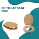 image 7 of Marco Paul Pine Wooden Toilet Seat 18" Brown