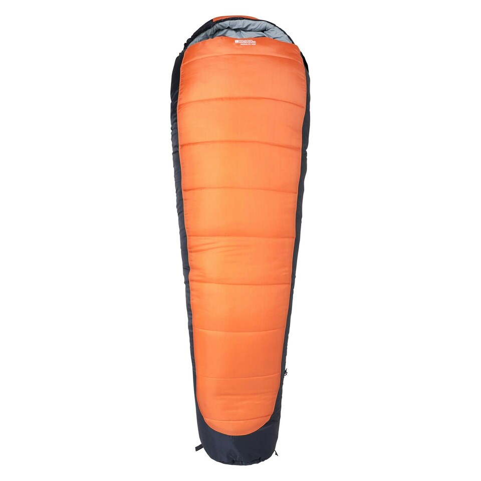 Mountain Warehouse Left Zip Microlite 1400 Winter Mummy Sleeping Bag - Fiery Coral - 200cm