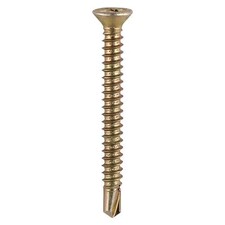 Timco - Window Fabrication Screws - Countersunk - PH - Self-Tapping - Self-Drilling Point - Yellow (Size 3.9 x 45 - 500 Pieces)