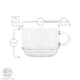 image 3 of LAV Cozy Stacking Glass Coffee Cups - 270ml - Pack of 12 | Clear | Clear