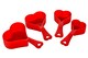 image 1 of Hallie Set of Four Red Heart Measuring Cups