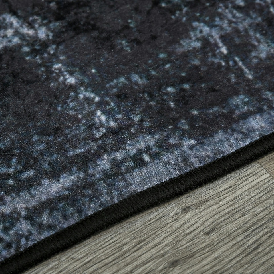 image 1 of HOMCOM Large Blue Area Rug, Geometric Carpet for Living Room Bedroom, 160x230cm