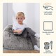 image 4 of Kids Classic Faux Fur Bean Bag Chair Arctic Wolf Grey Bean Bags for Children | Grey | Arctic Wolf Grey | 1