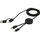 image 3 of Citala Recycled ABS Plastic 5 in 1 Charging Cable - Solid Black - One Size
