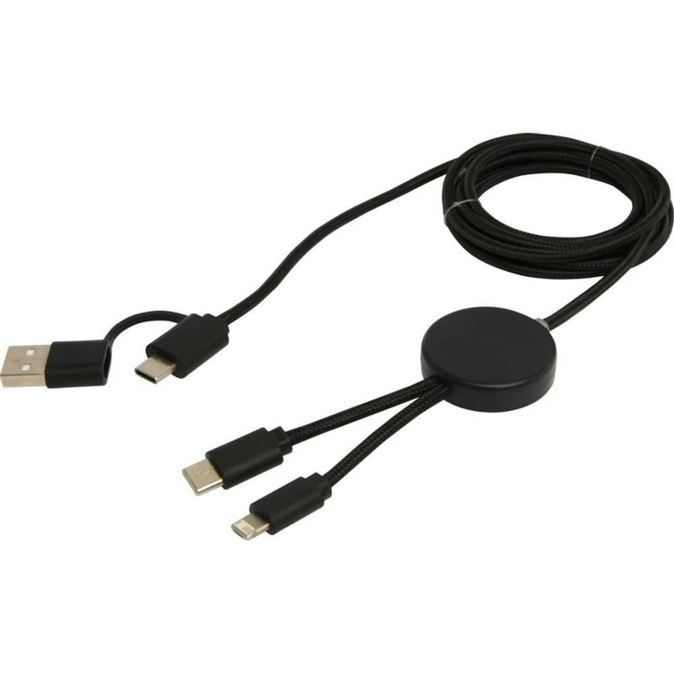 image 1 of Citala Recycled ABS Plastic 5 in 1 Charging Cable - Solid Black - One Size