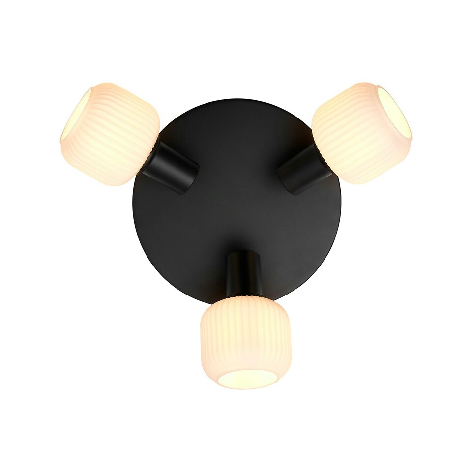 image 1 of Milford Mini 3-Rondel | Ceiling light | Black Black | Black