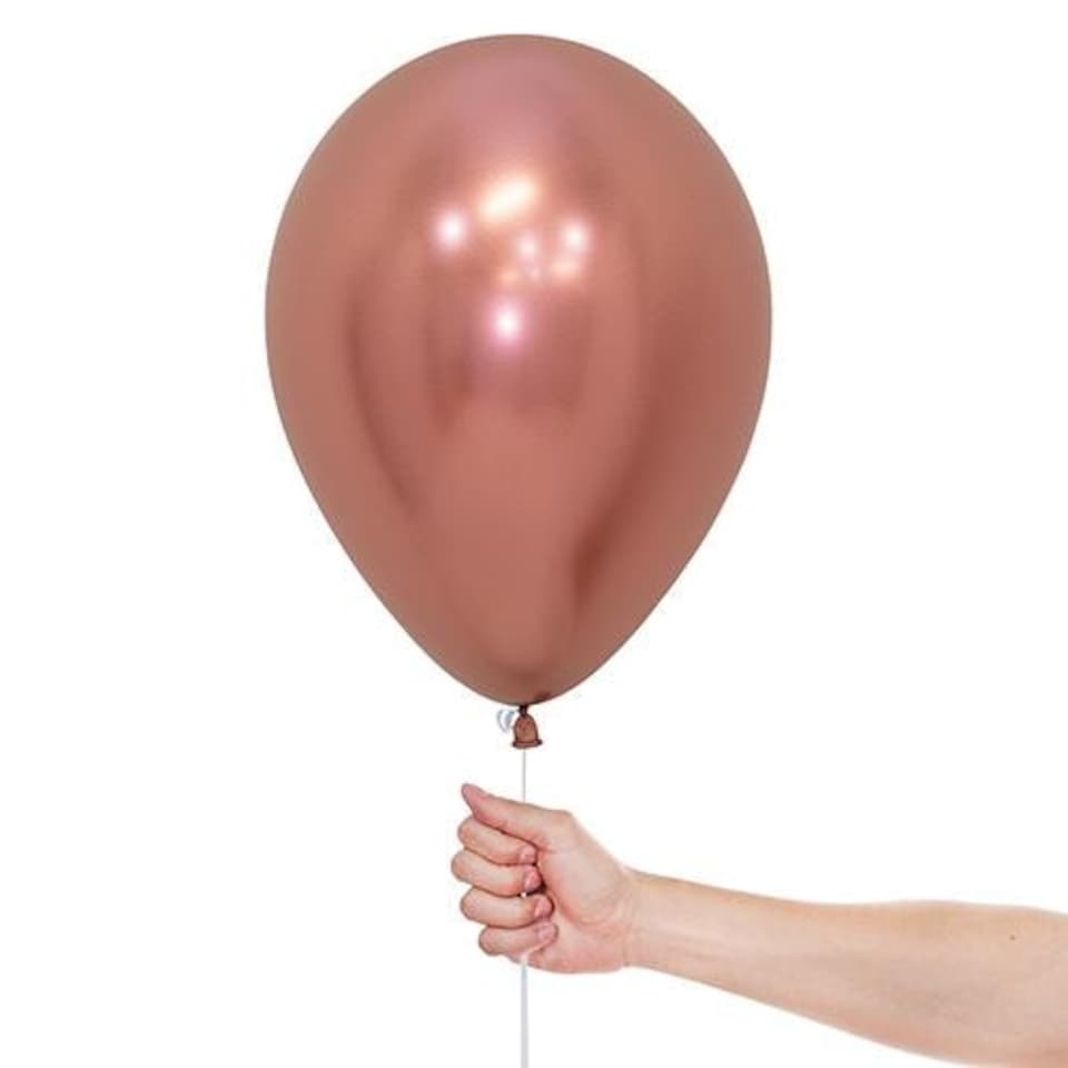 image 1 of Reflex Rose Gold Sempertex Biodegradable Latex Balloons 30cm / 12 in - Pack of 50 Gold