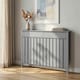 image 7 of HOMCOM Large Radiator Cover with Drawers and Vertical Slats 119 x 19 x 93 cm