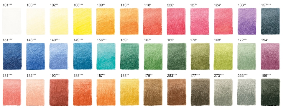 image 1 of Faber-Castell PITT Pastel Pencil Set, Multicoloured, Tin of 36