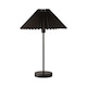 image 1 of ValueLights Akira Black Pleat Shade Side Table Lamp | Black