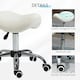 image 5 of HOMCOM PU Leather Saddle Stool w/ Moulded Padded Seat Adjustable Height Cream