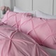 image 3 of OHS Pinch Pleat Diamond Pintuck Duvet Cover and Pillowcase Set, King - Pink