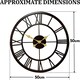 image 1 of Marco Paul 50cm Roman Numerals Black Skeleton Clock Black