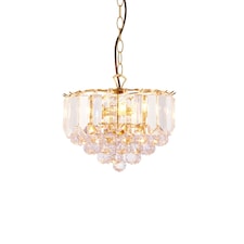 Fargo 3 Light Ceiling 31cm Pendant Acrylic, Brass, E14