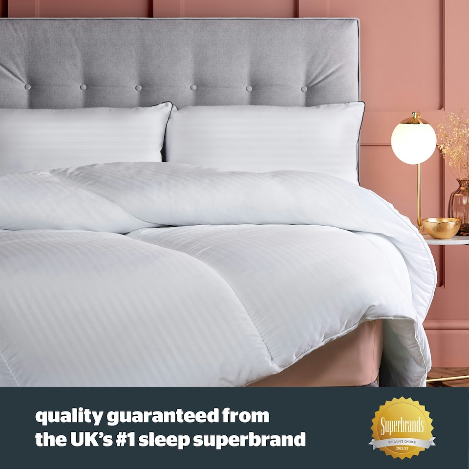 image 1 of Silentnight Luxury Hotel Collection 13.5 Tog Duvet, Soft Cover, Hypoallergenic, Made in the UK, Super King White | Super King