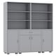 image 8 of Multi-Compartment Cabinet with 3-Tier Bookshelves and 1-Drawer Brown | Unit Colour: Oak