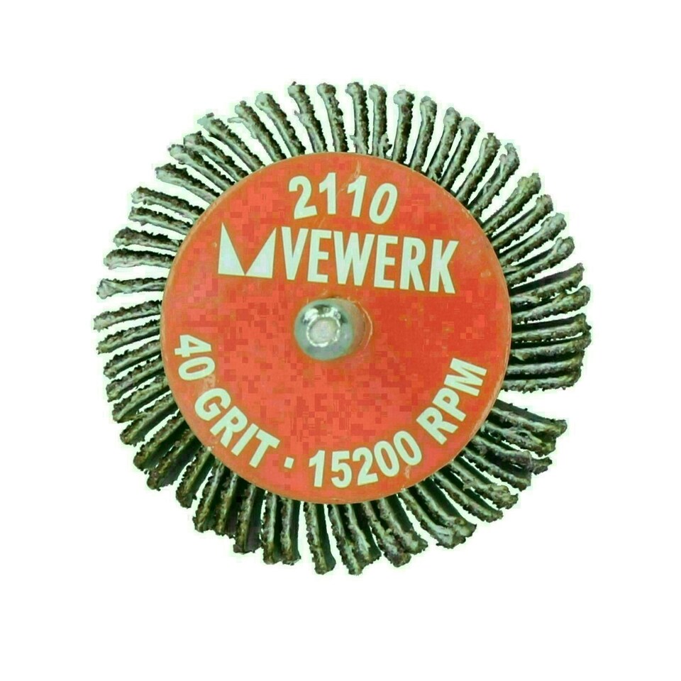 image 1 of 40 Grit 50mm Flap Wheel Disc Abrasive Sanding Pads For Drills 6mm Shank 10 Pack