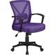 image 1 of Yaheetech Adjustable Computer Chair Study Chair with Mid Back Purple