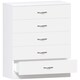 image 9 of Vida Designs Riano 5 Drawer Chest of Drawers Bedroom Storage, White