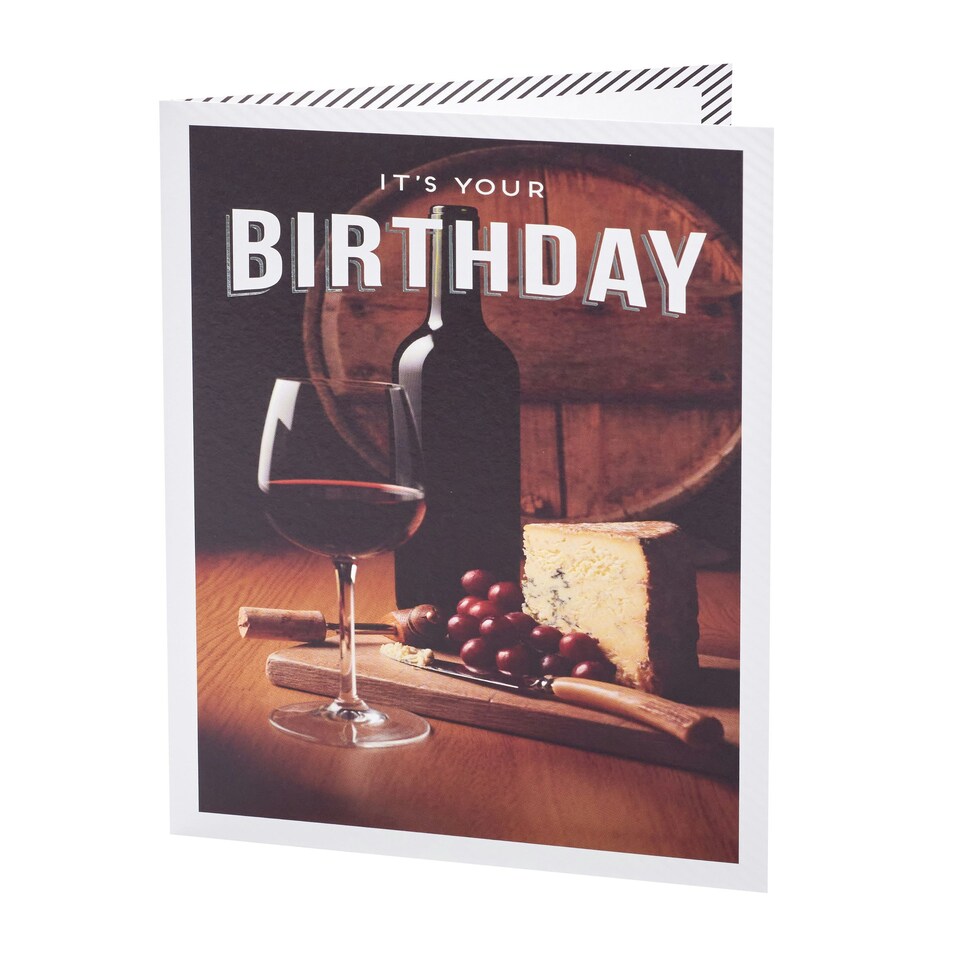 image 1 of Birthday Card for Him - Wine Photograph