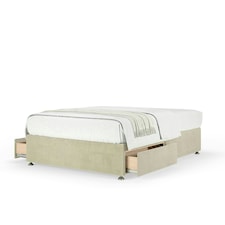 Neptune Spring Cream Naples Velvet 2 Drawer Divan Set King Size