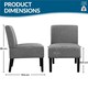 image 4 of Yaheetech Fabric Side Accent Chair with Rubberwood Legs Grey