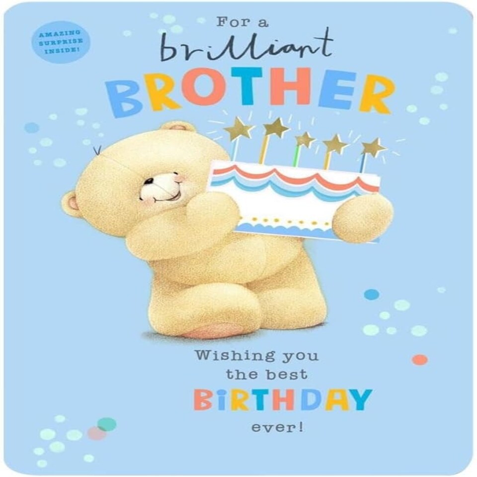 image 1 of Brilliant Brother Forever Friends Birthday Card