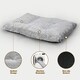 image 4 of Skylos Large Dog Bed Soft Plush Washable Cat Cushion Pet Crate Pad Mat | Grey | 105 x 70cm | One Size