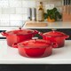 image 3 of Cooks Professional Cast Iron Casserole 26cm | 5.8L Capacity | Enamelled Inside & Out | Graduated Red