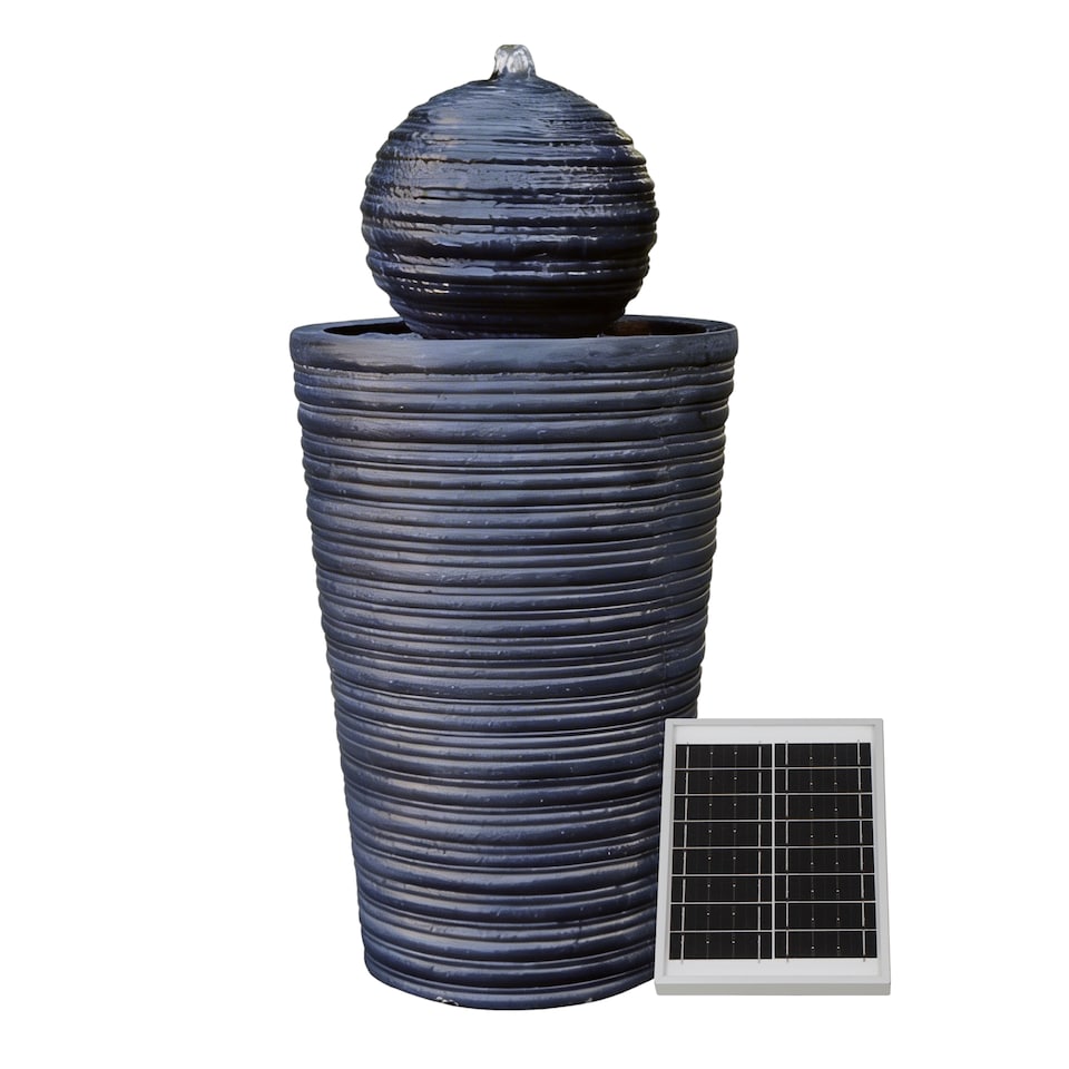 image 1 of Gardenwize Solar Ball & Plinth Water Fountain Feature