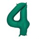 image 1 of Bottle Green Number 4 Helium Foil Giant Balloon 86cm / 34 in | Green