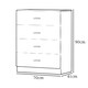 image 6 of FWStyle Tunis 3 Piece Bedroom Furniture Set - Matt Grey - Wardrobe + Chest + Bedside
