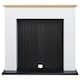 image 1 of Adam Innsbruck Stove Fireplace in Pure White & Black, 45 Inch
