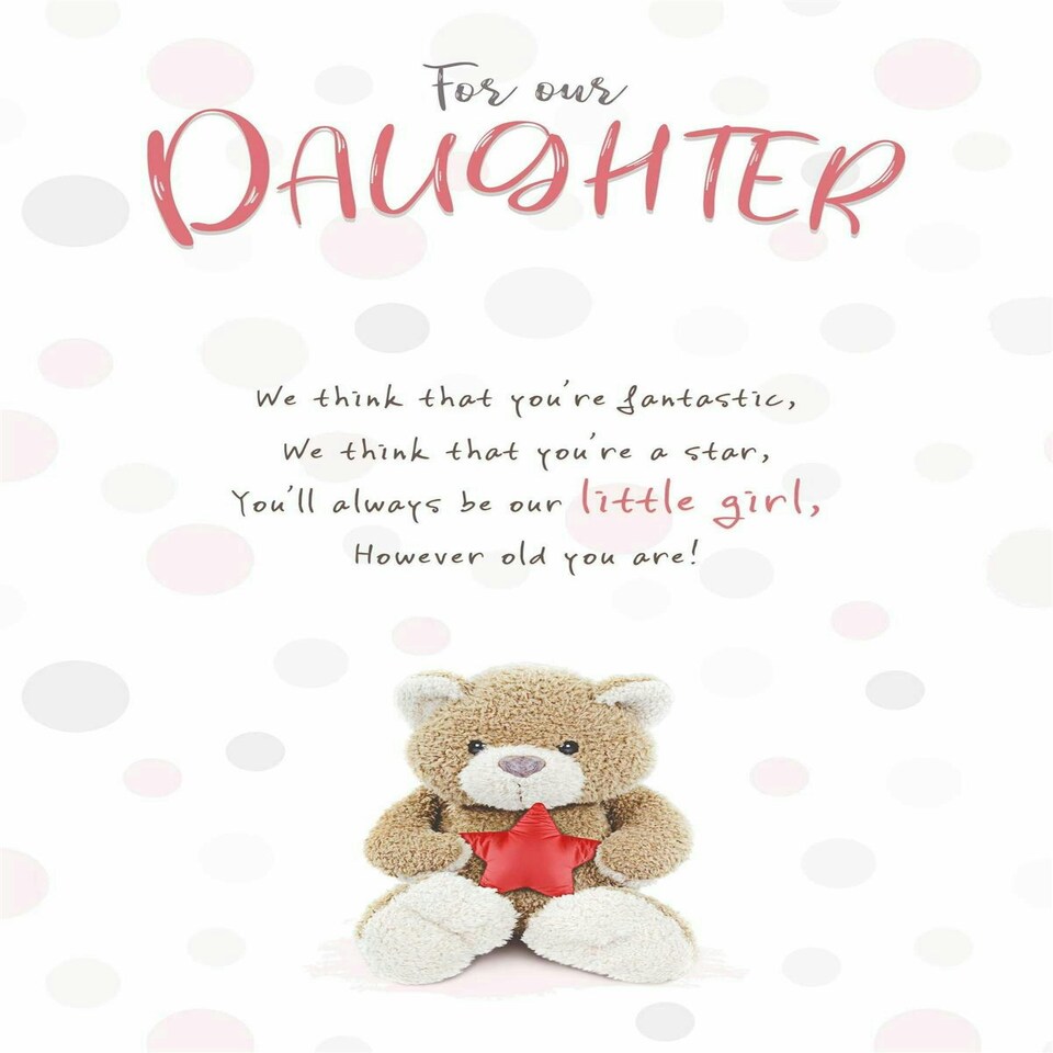 Stuffed with Love, Birthday Card Daughter, Daughter Birthday Card, Cute Birthday Card for Daughter