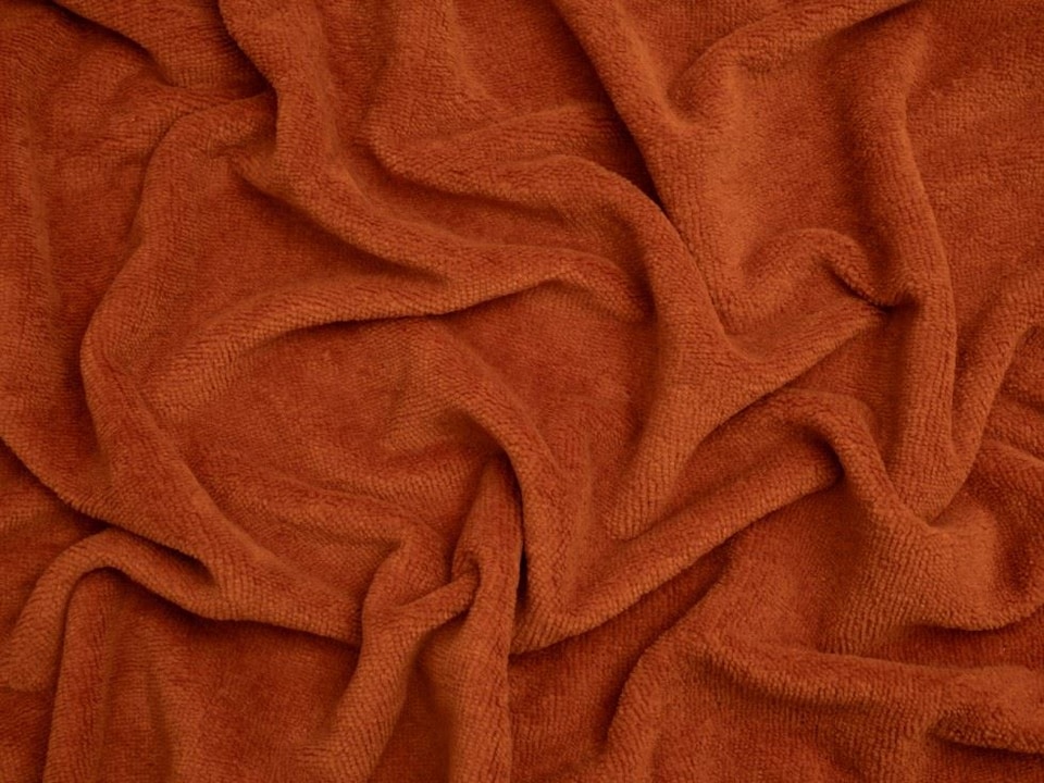 Minerva Core Range Brown Bamboo Cotton Velvet Towelling Fabric for Dressmaking, 145cm / 57" Wide - per metre