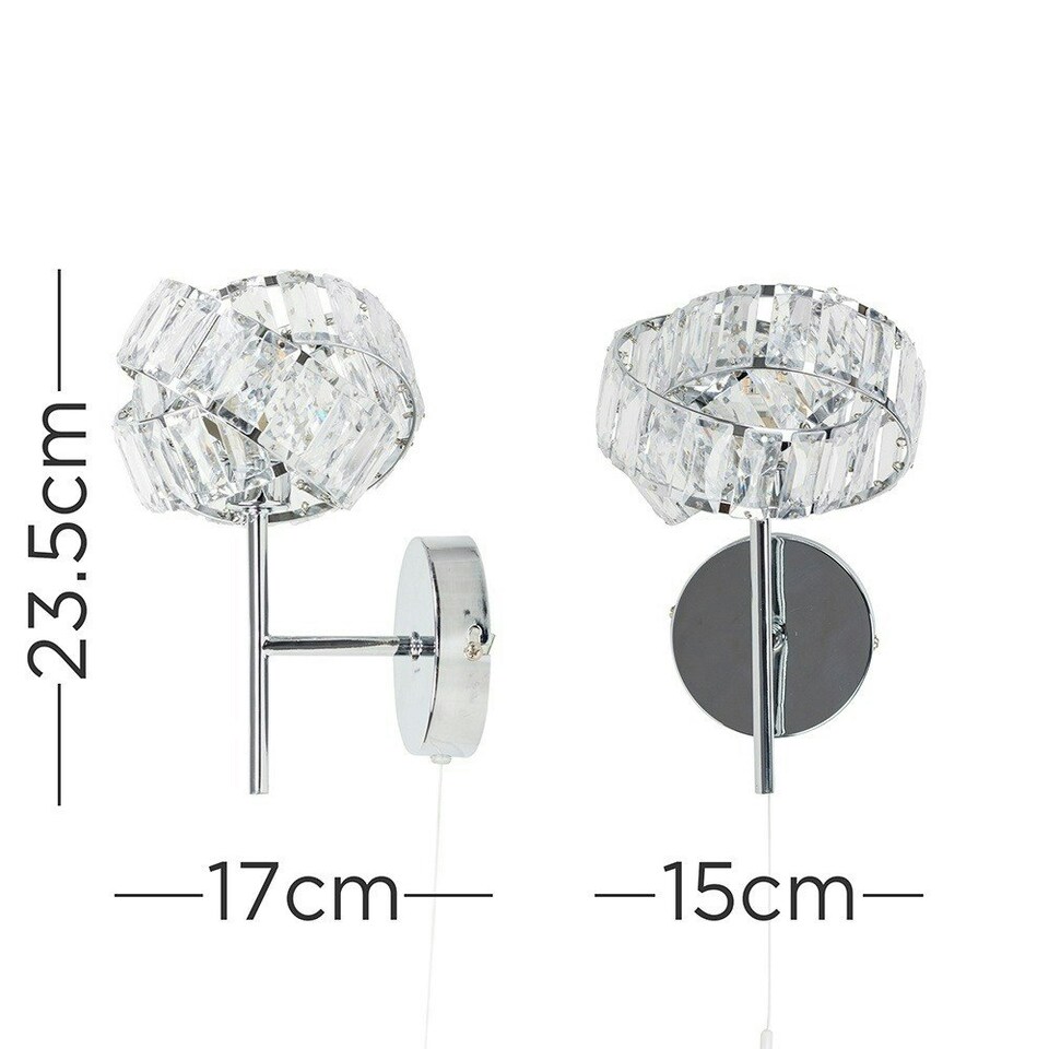 image 1 of ValueLights Hudson Silver Indoor Wall Light and G9 Capsule LED 3W Warm White 3000K Bulb