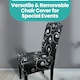 image 10 of High-Back Chair Covers, Universal Chair Protective Slipcover - Black