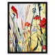 image 1 of Northern Cardinal Bird Watercolour Spring Black Framed Wall Art Print A4