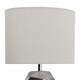 image 4 of Sculptured - Metallic Ceramic 38cm Table Lamp with Grey Fabric Shade Chrome | Grey