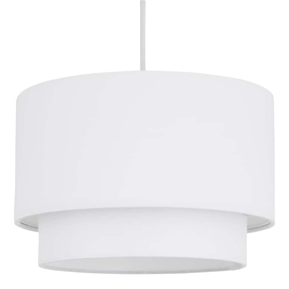 image 1 of Pair of White 2 Tier Ceiling Light Shades | White | Medium | 2