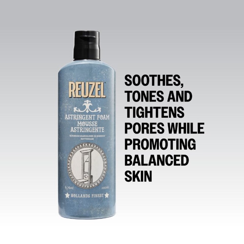 image 1 of Reuzel Astringent Foam Soothes and Tones Skin Removes Residual Grime and Oil Refreshes Skin While Closing Pores Maintains Clear, Balanced Skin NonDrying, Vegan Formula 6.76 Oz Cleanser