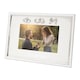 image 2 of Modern Engagement 4x6 Photo Frame in Nickel Plating with Double Rings | Chrome | One Size