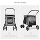 image 5 of PawHut One-click Foldable Pet Stroller w/ Mesh Windows, for Small Pets - Grey
