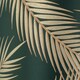 image 3 of First Choice Lighting Tropica Dark Green with Gold Embossed Leaf Detail 25cm Ceiling Pendant or Table Lamp Shade Green