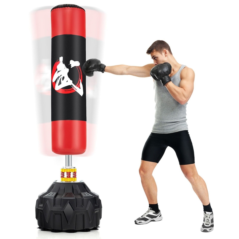 image 1 of COSTWAY 70" Freestanding Punching Bag Boxing Bag Training | Red