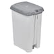 image 3 of Slim Pedal Waste Recycling Bin Can Insert Step On Lid Kitchen Bathroom | White | 25L White
