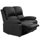 image 3 of Faux Leather 2 Seat Reclining Sofa In Black