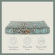 image 4 of Morris & Co Blackthorn Print Dog Mattress Bed - Large Green | L