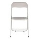 image 3 of 6 Pc Folding Lightweight Chair Set Portable Metal Frame PVC Velvet Ribcord Seats | Multi | Beige