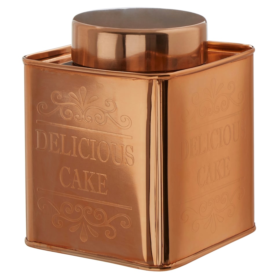 image 1 of Maison by Premier Chai Square Copper Finish Cake Canister